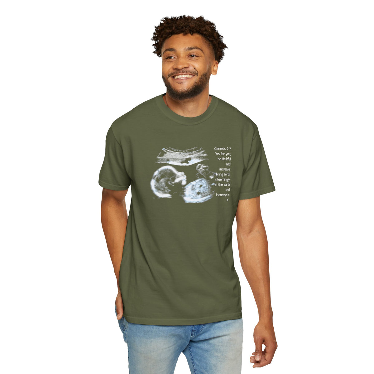 Pregnancy Support Tee - Ultrasound Bible Verse