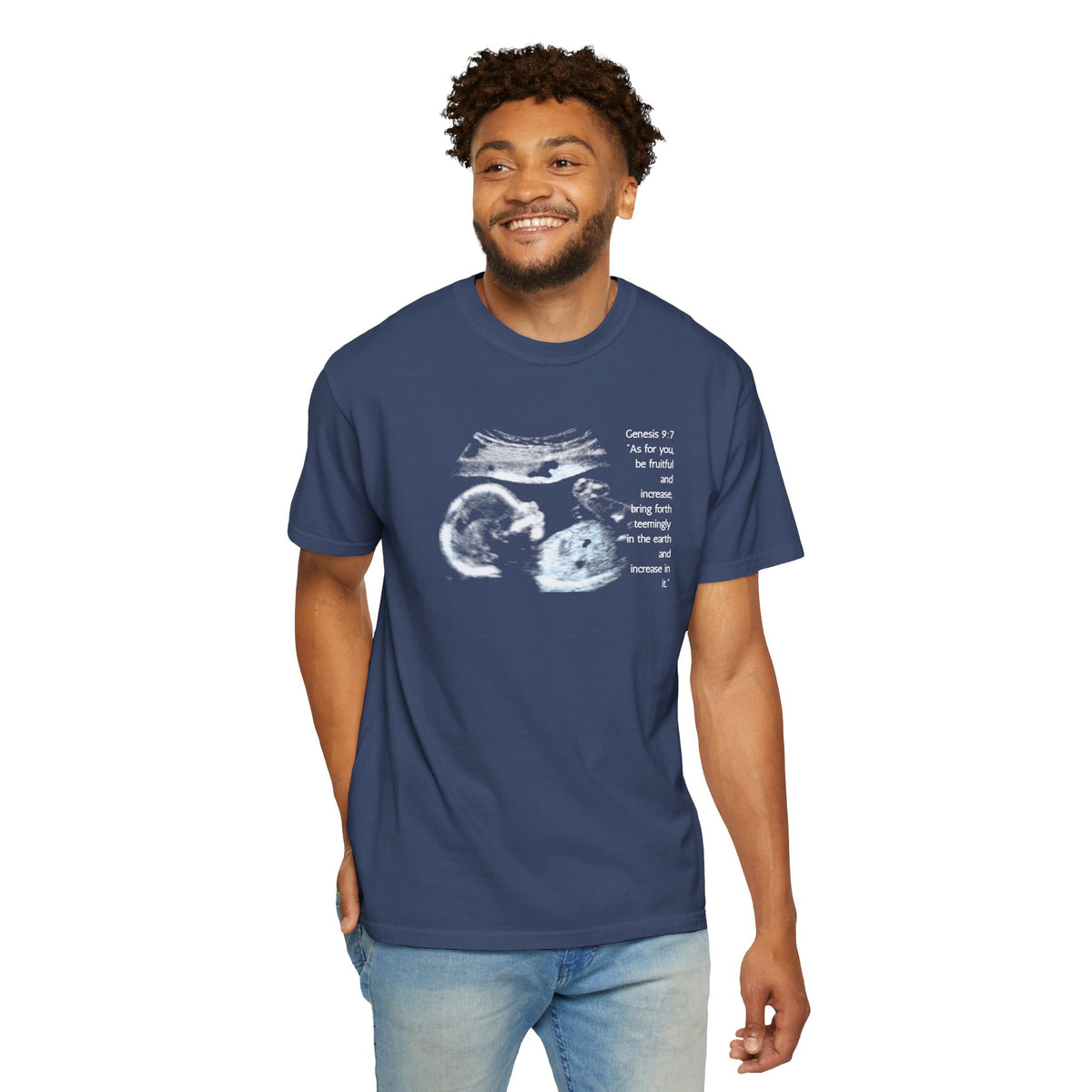 Pregnancy Support Tee - Ultrasound Bible Verse