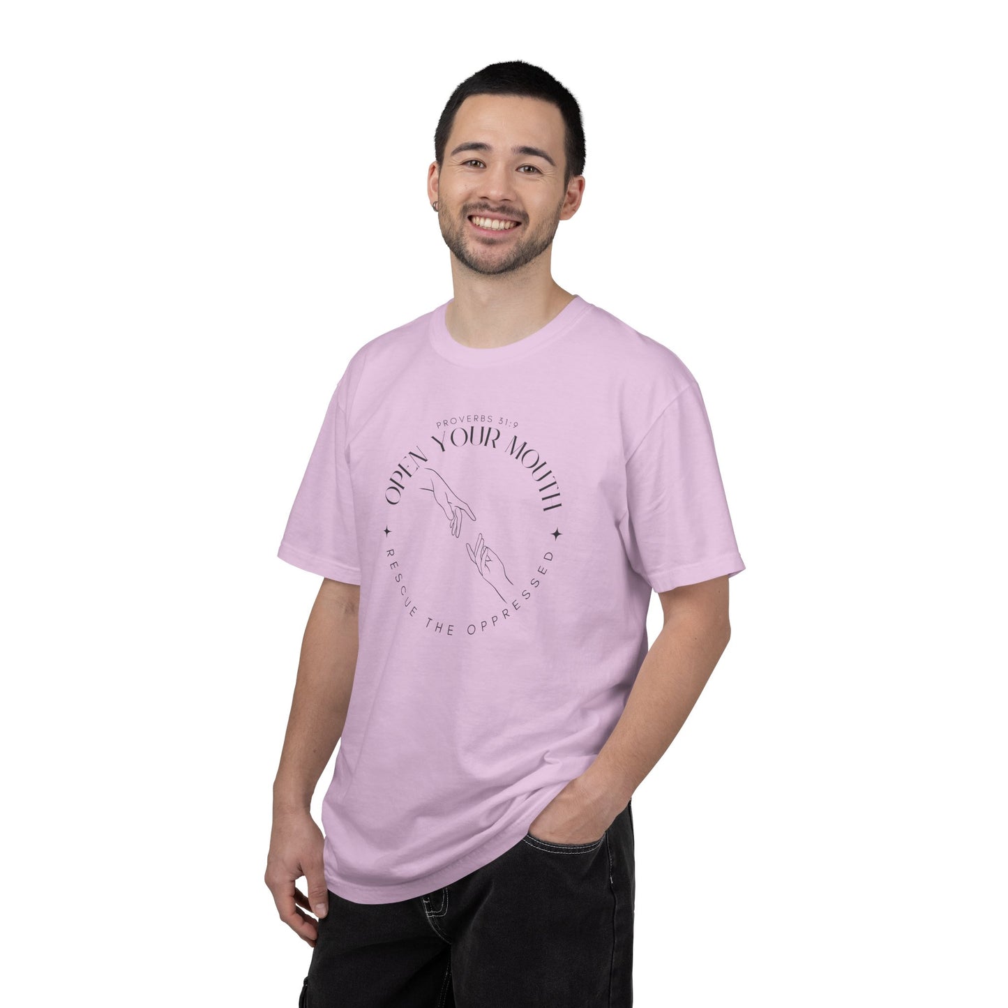 Proverbs 31:9 Unisex T-shirt - Speak Up Against Human Trafficking - 100% Cotton