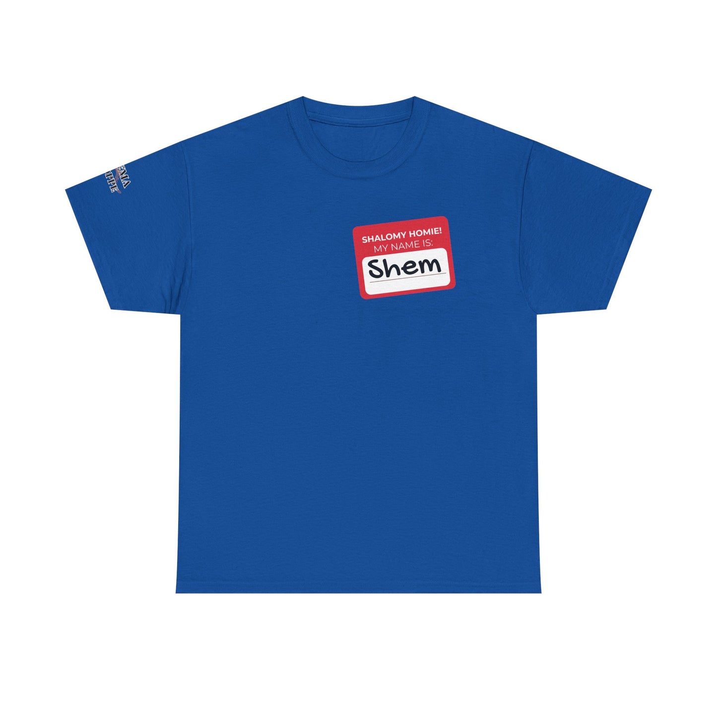 Personalizable Shalomy Homies! Name Tag Unisex Heavy Cotton Tee