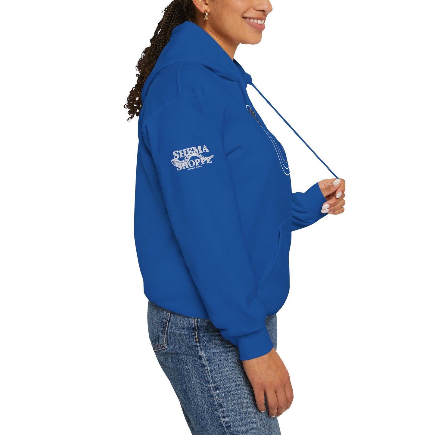 Thar's Pagan Thumbs Down Circle Hoodie — Retro Grunge Anti-Approval Graphic Sweatshirt