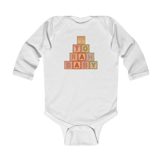 Torah Baby Blocks- Infant Long Sleeve Bodysuit