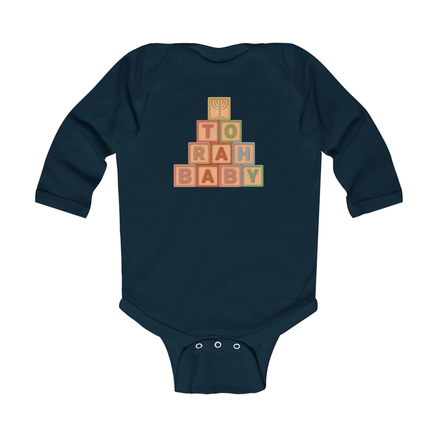 Torah Baby Blocks- Infant Long Sleeve Bodysuit