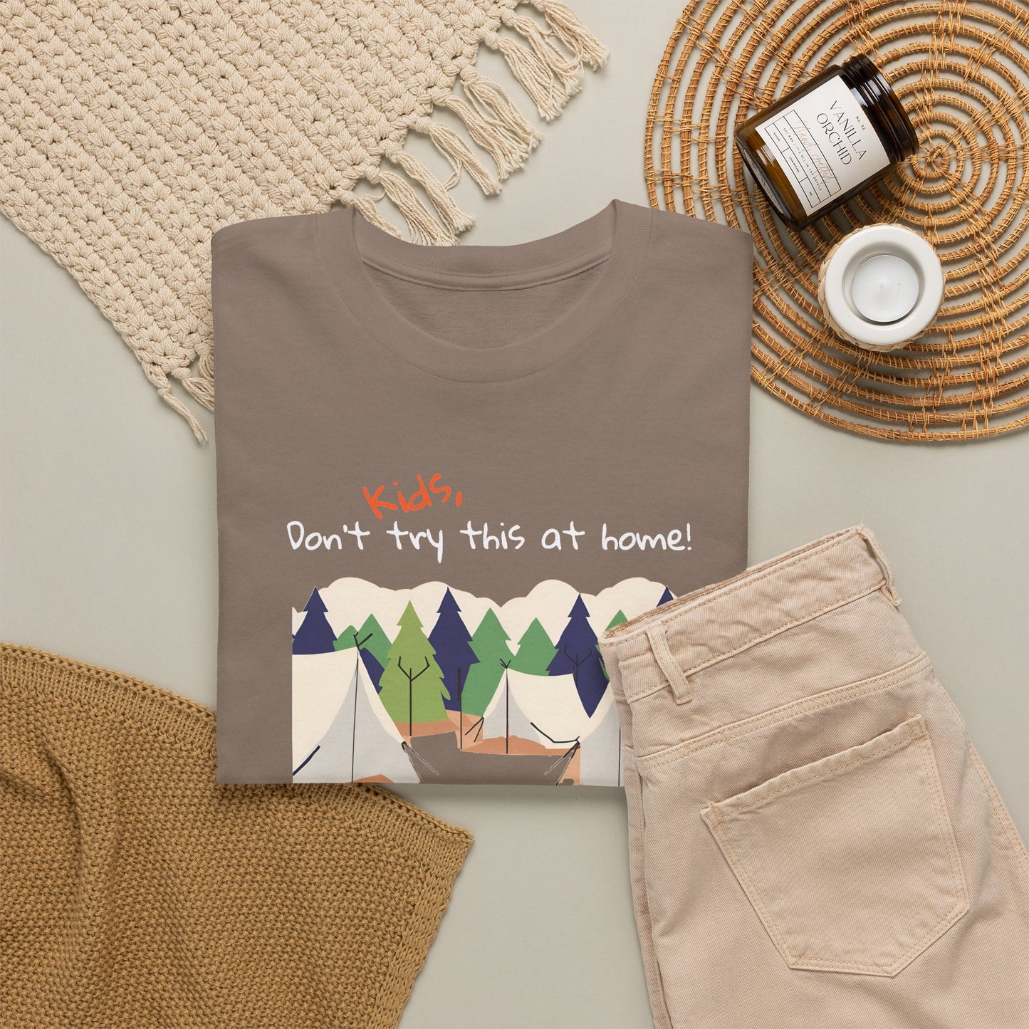 Kids, Don't Try This At Home Sukkot Shirt (dark colors)