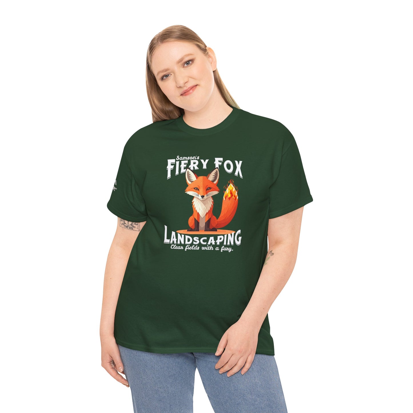 Fiery Fox Landscaping Unisex Heavy Cotton Tee - dark shades