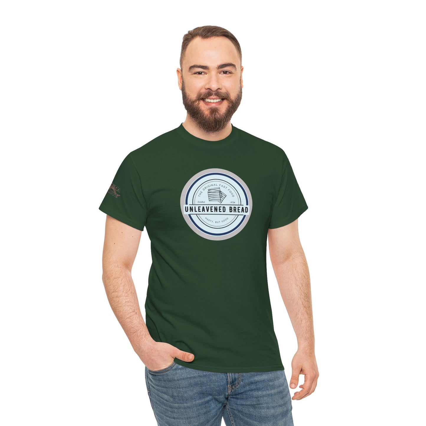 Unleavened Bread Matzo T-Shirt — "Hasty but Good" Passover Biblical Humor Tee