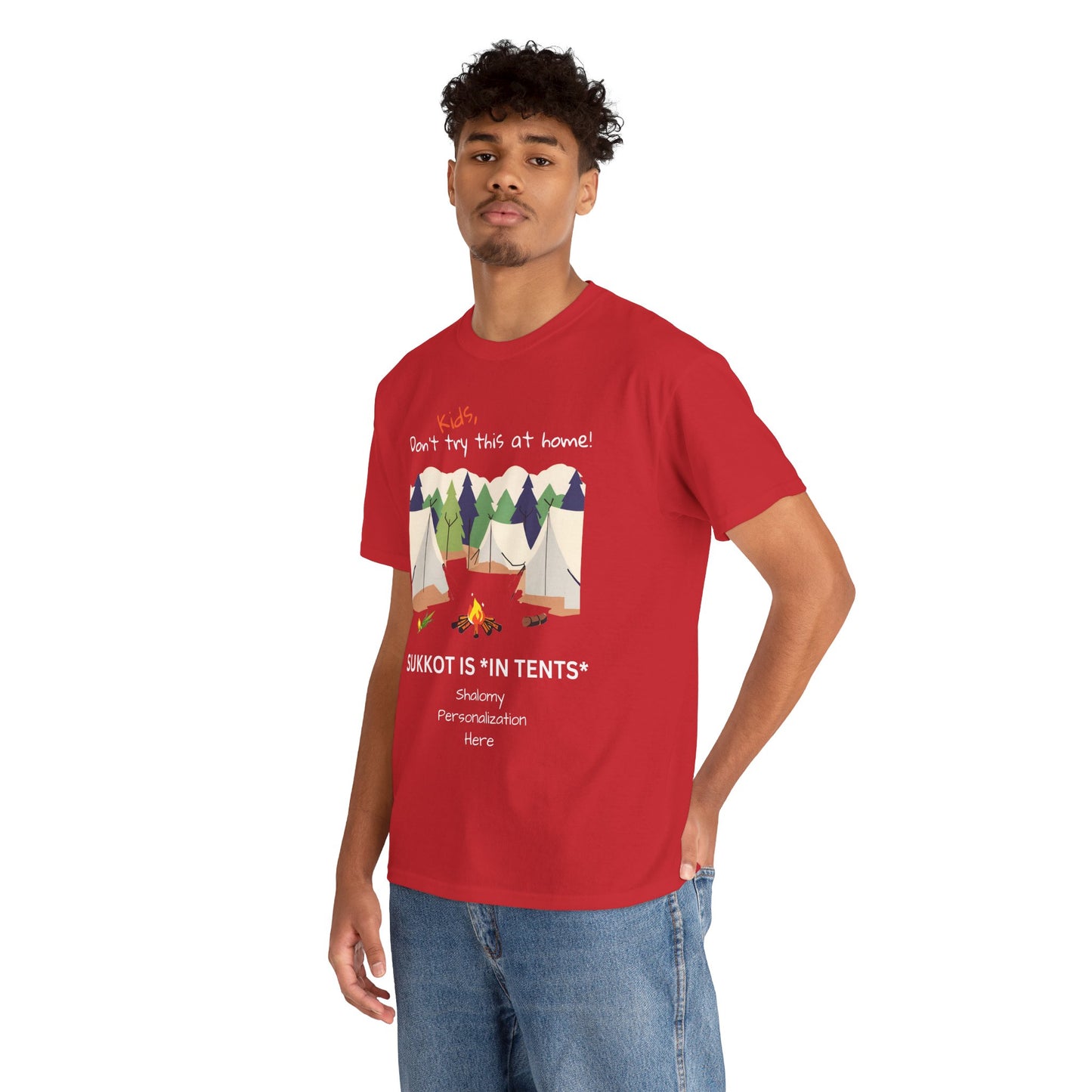 Personalized Kids, Don't Try This At Home Sukkot Shirt, dark colors