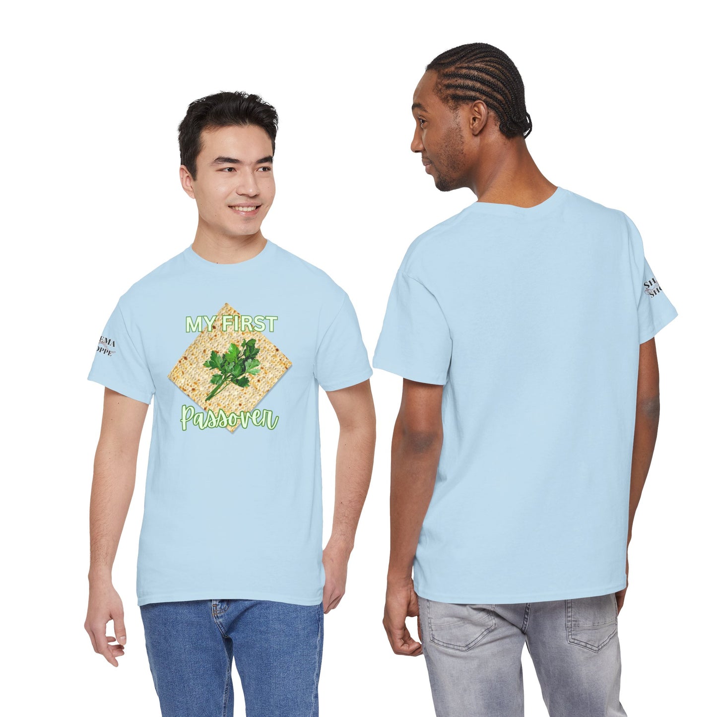 Adults My First Passover T‑Shirt — Seder Matzo & Parsley Pesach Tee
