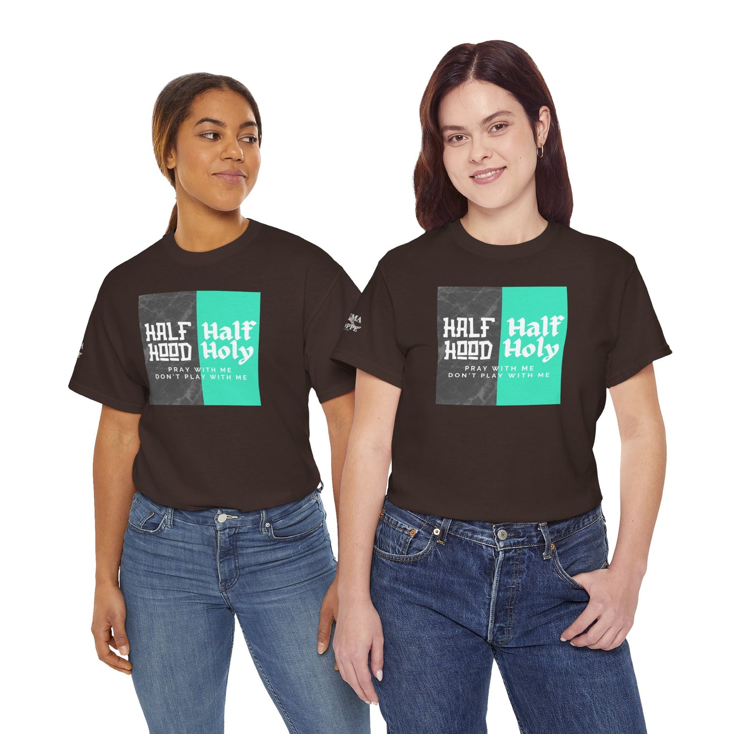 Half Hood/Half Holy Unisex Heavy Cotton Tee