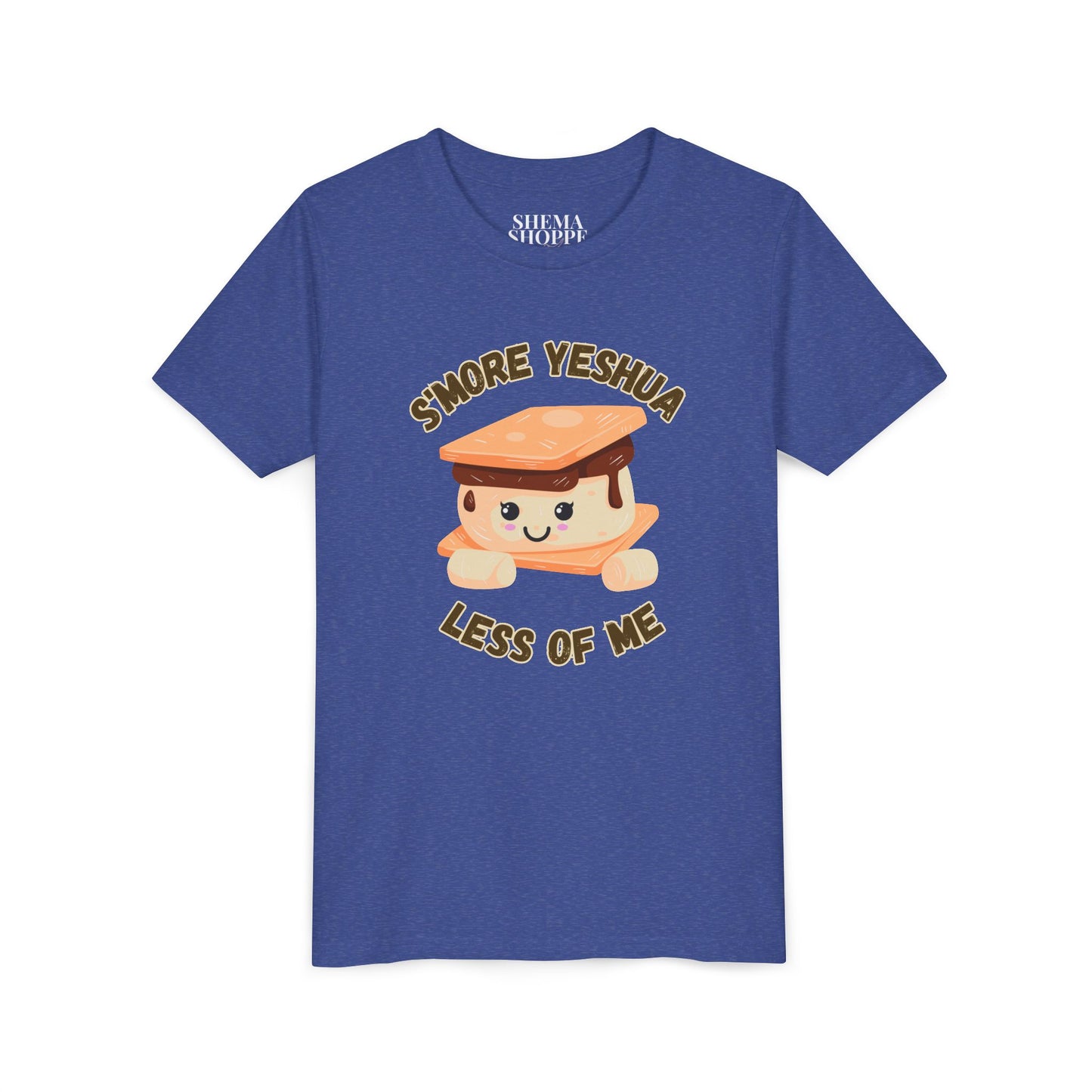 Youth T-Shirt - More Yeshua, Less of Me Shirt Cute S'mores for Sukkot