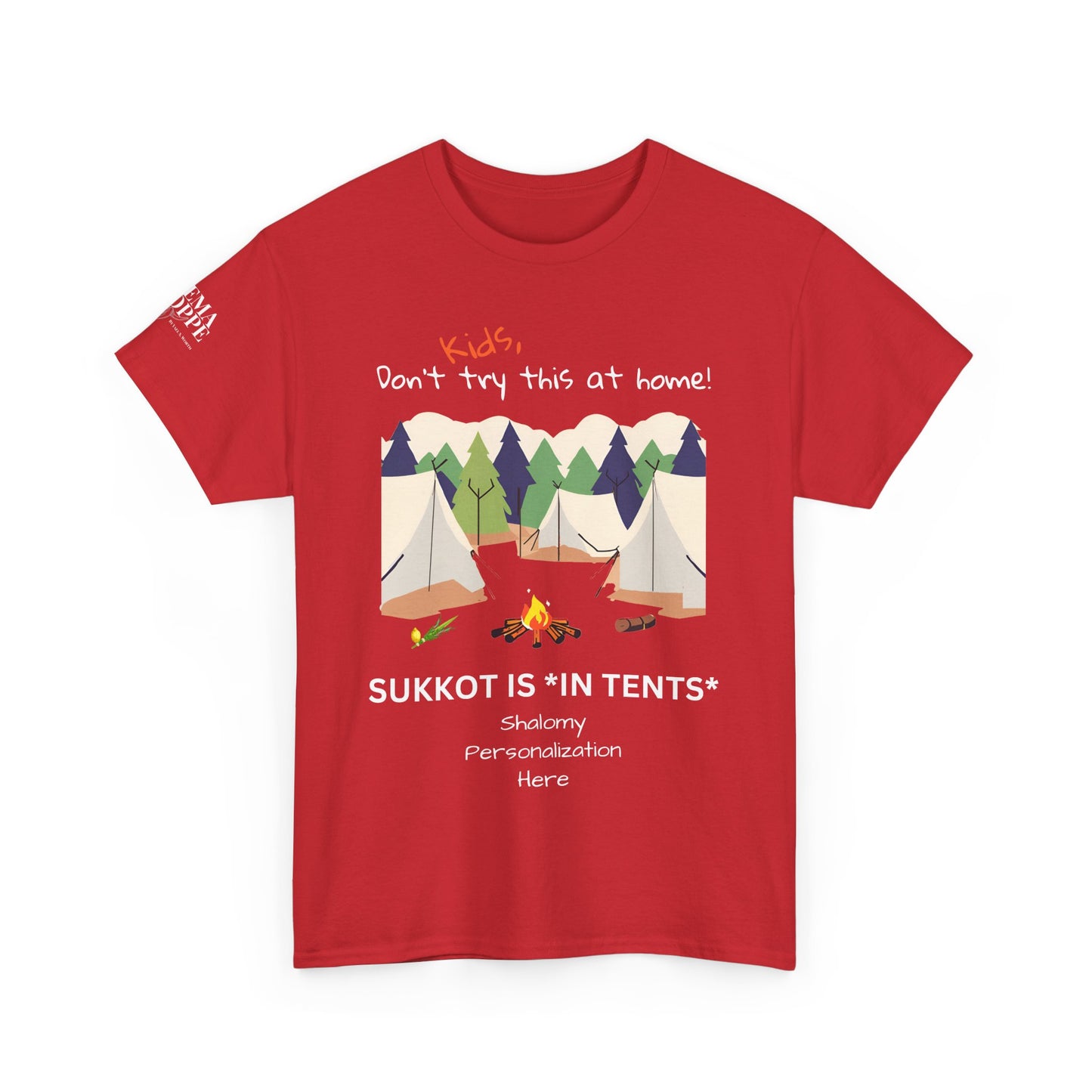 Personalized Kids, Don't Try This At Home Sukkot Shirt, dark colors