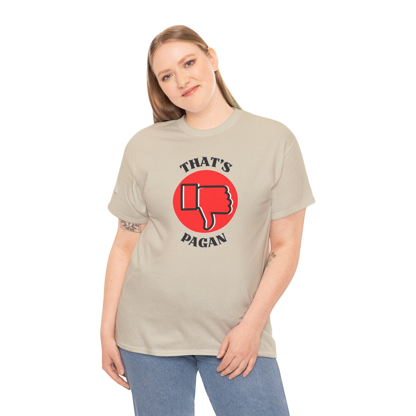 That's Pagan T-Shirt —Thumbs-Down Pagan Graphic Tee