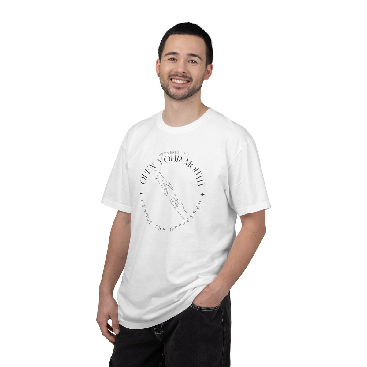 Proverbs 31:9 Unisex T-shirt - Speak Up Against Human Trafficking - 100% Cotton