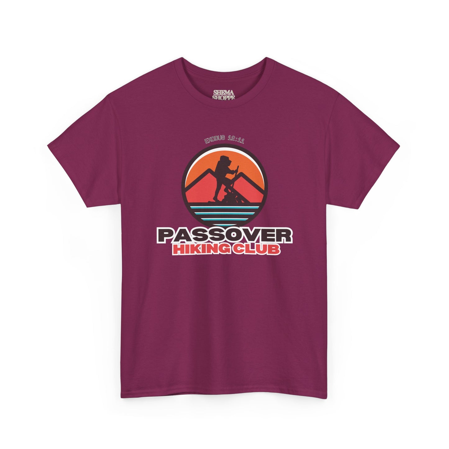 Passover Hiking Club Unisex Tee - Exodus 12:11 T-Shirt Cotton