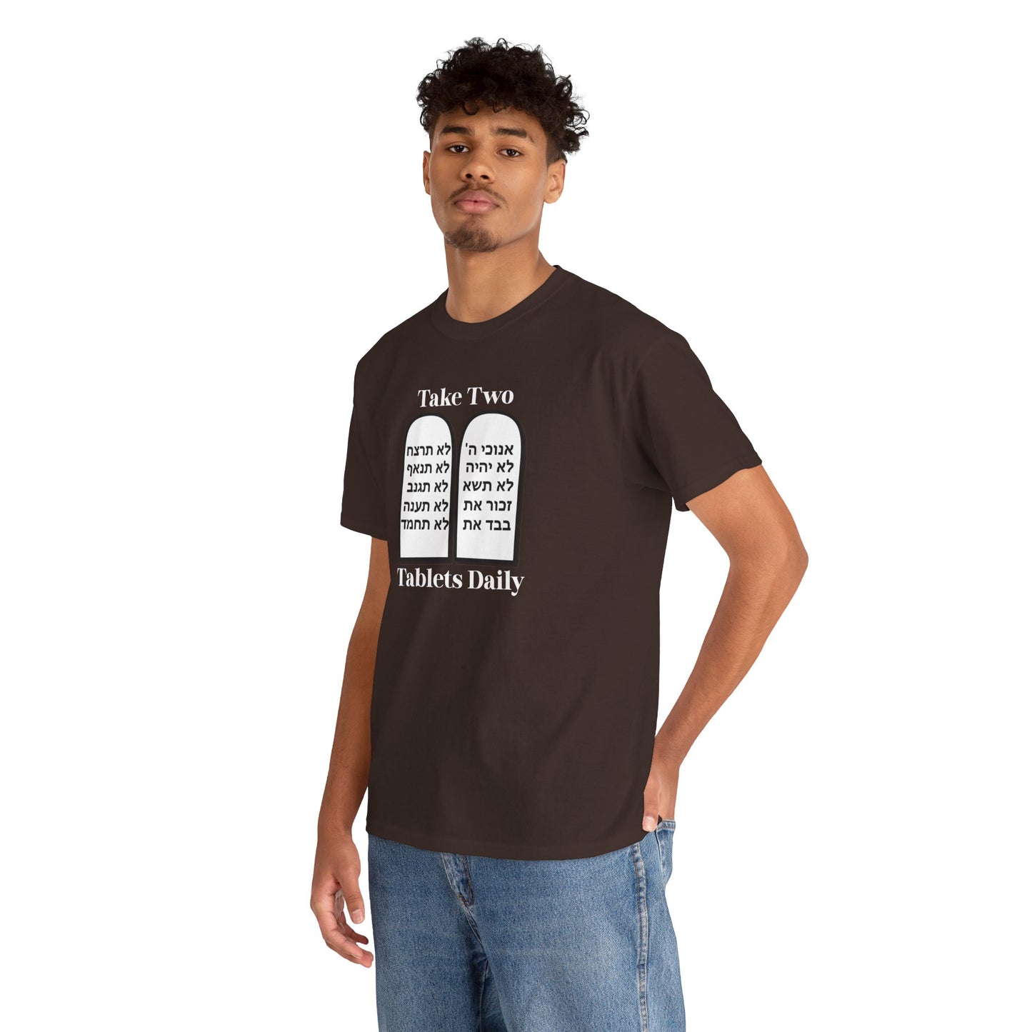Unisex Tee Take Two Tablets Daily Commandments Shirt