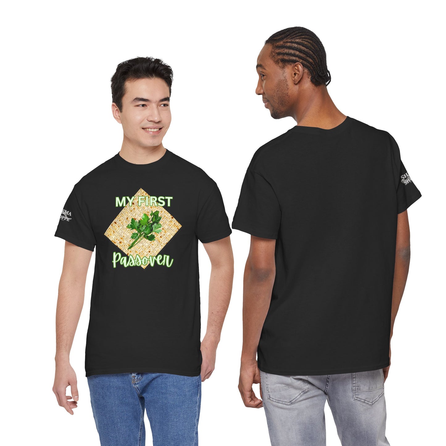 Adults My First Passover T‑Shirt — Seder Matzo & Parsley Pesach Tee