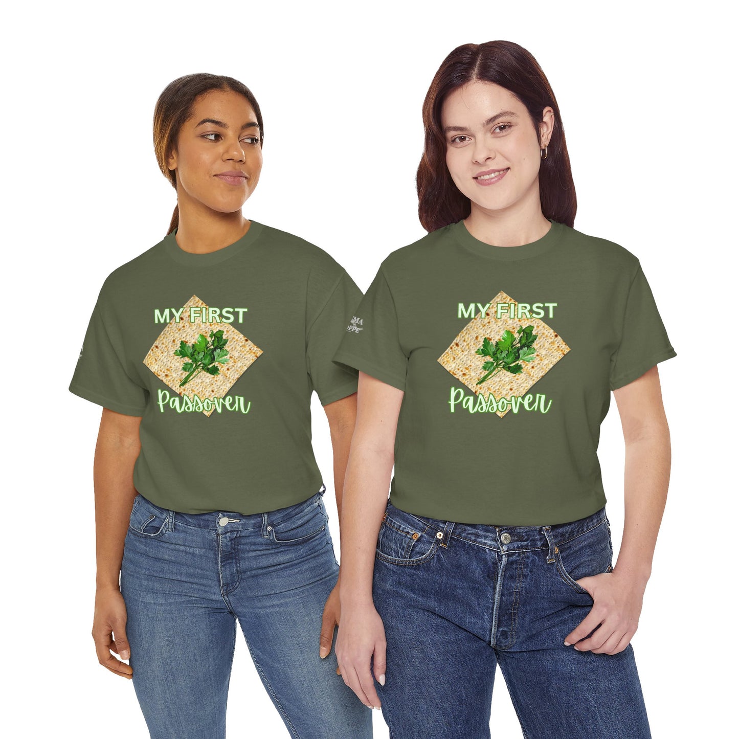 Adults My First Passover T‑Shirt — Seder Matzo & Parsley Pesach Tee