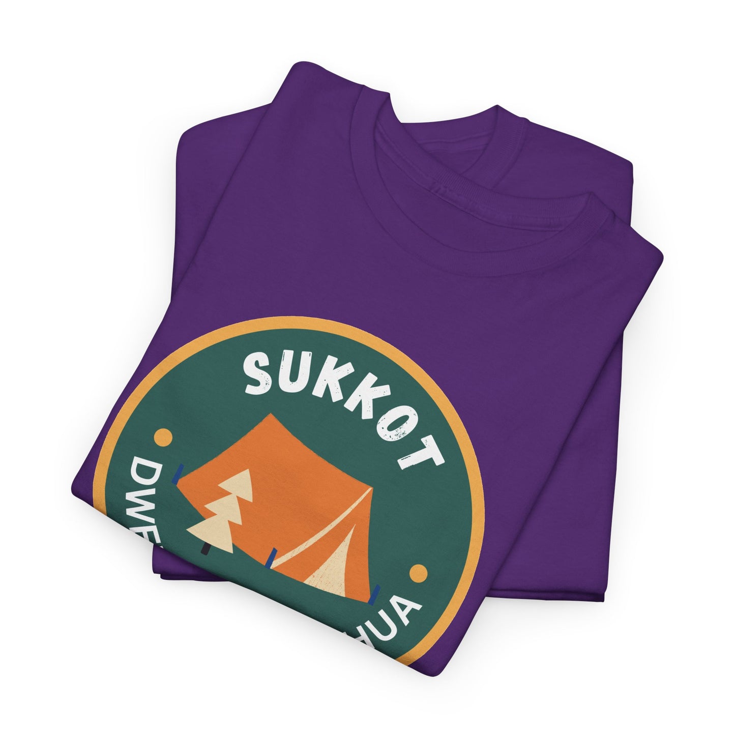 Sukkot Camping Tee — “Dwell With Yeshua” Biblical Feast T‑Shirt