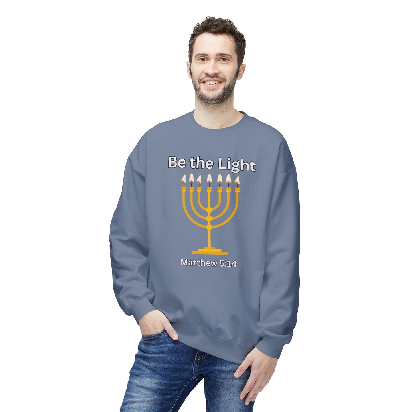 Be The Light Unisex Midweight Softstyle Fleece Crewneck Sweatshirt