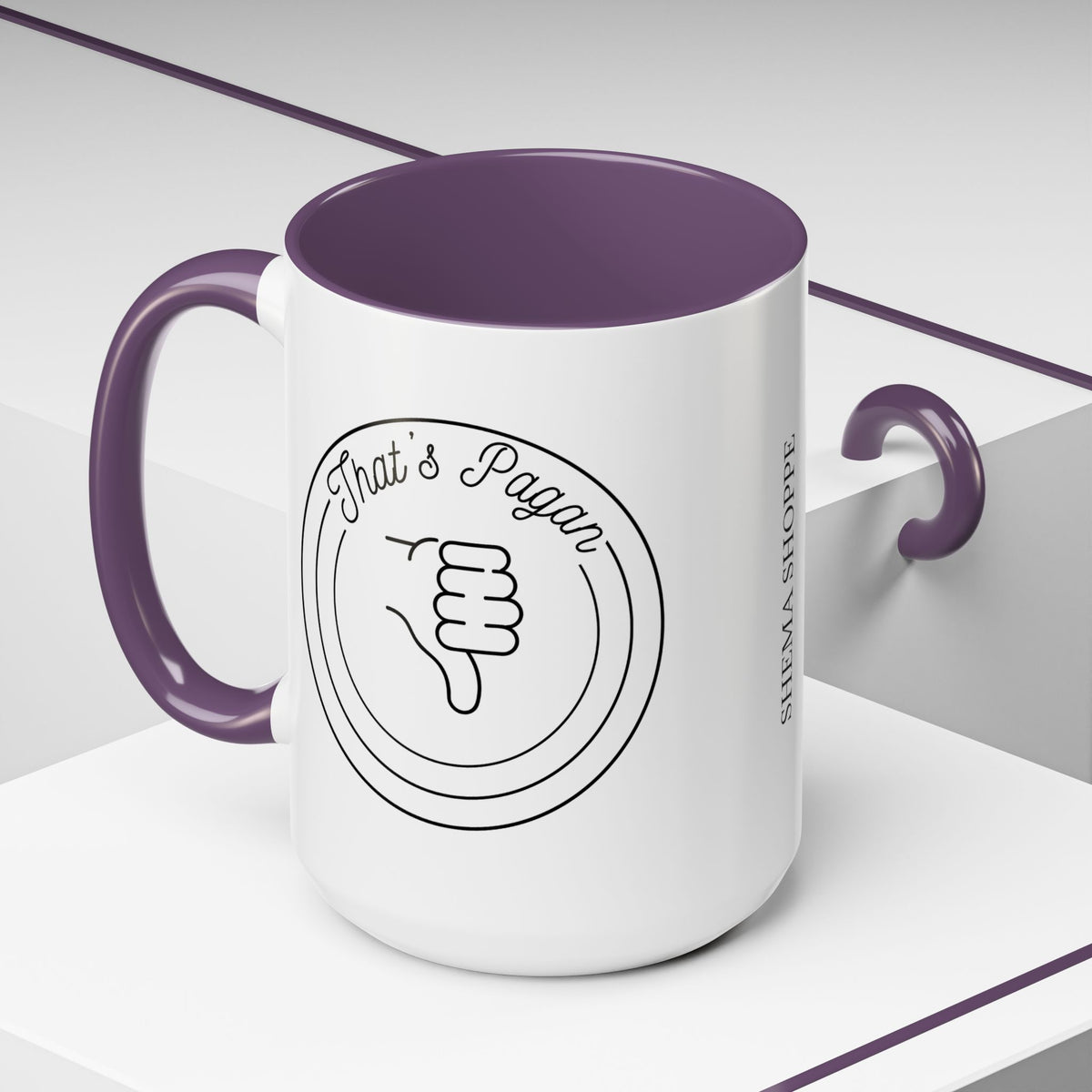 That's Pagan Thumbs Down Accent Coffee Mug