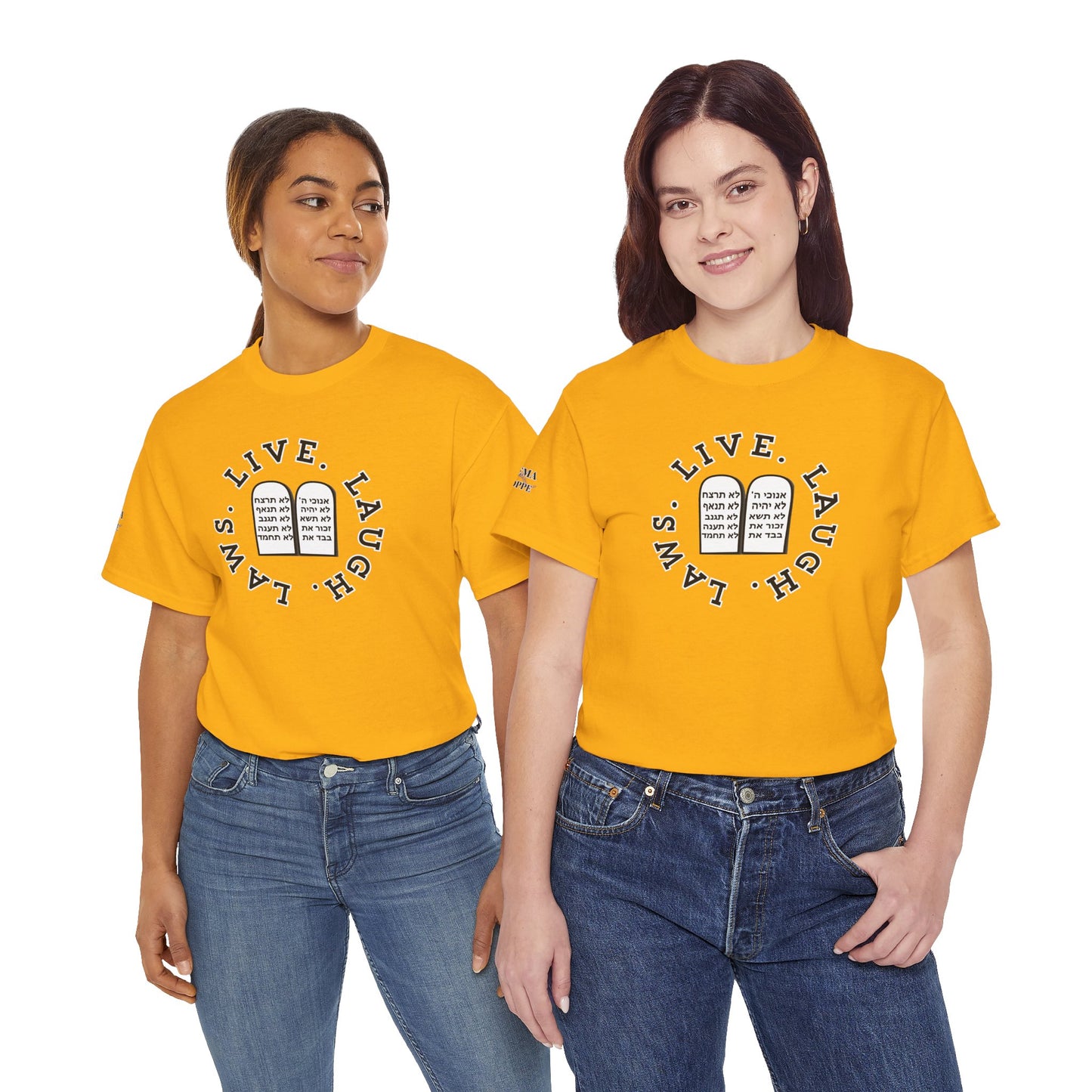 Live Laugh Laws T‑Shirt — Legal Humor Tee with Open Book Graphic