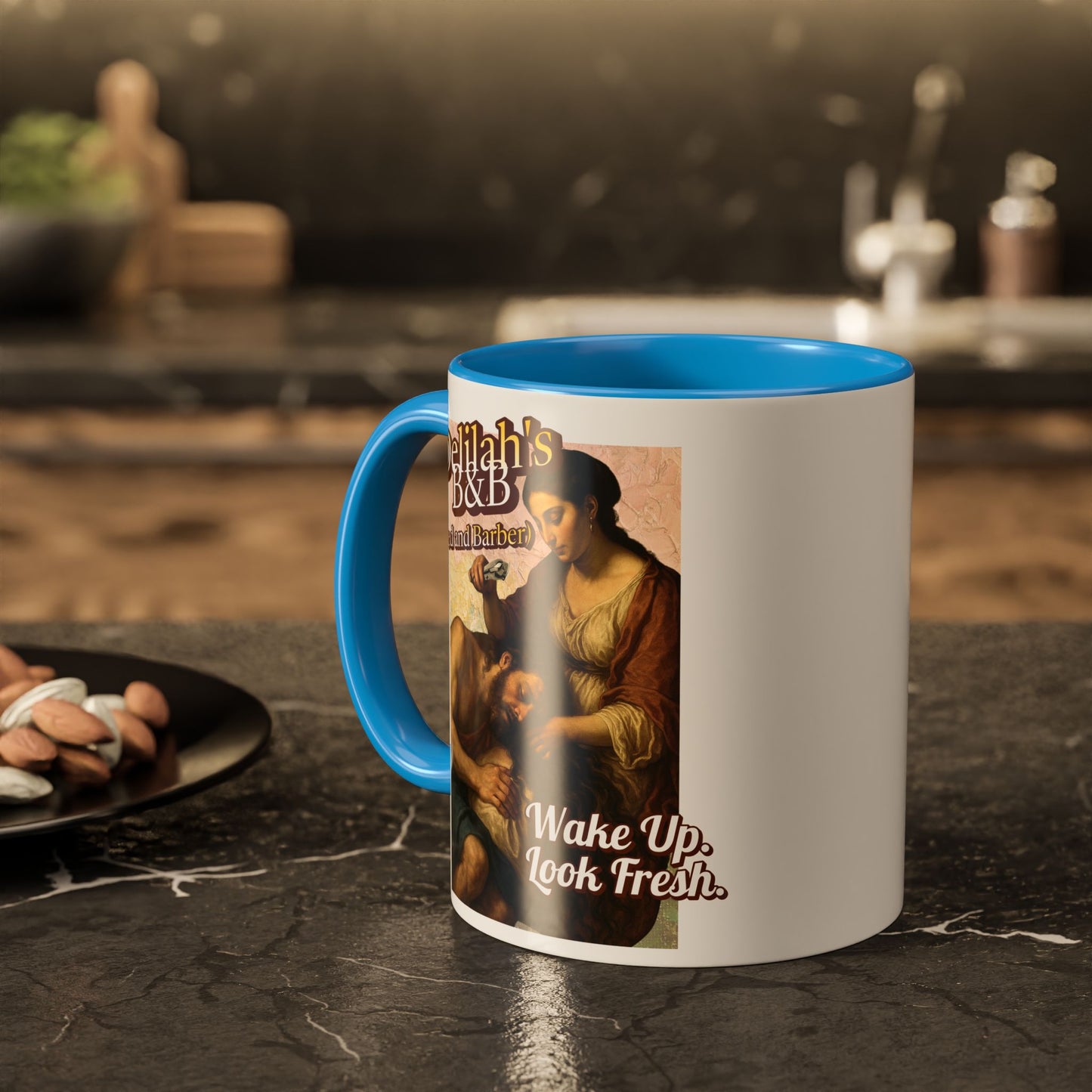 Funny Vintage Sampson Delilah's B&B Coffee Mug