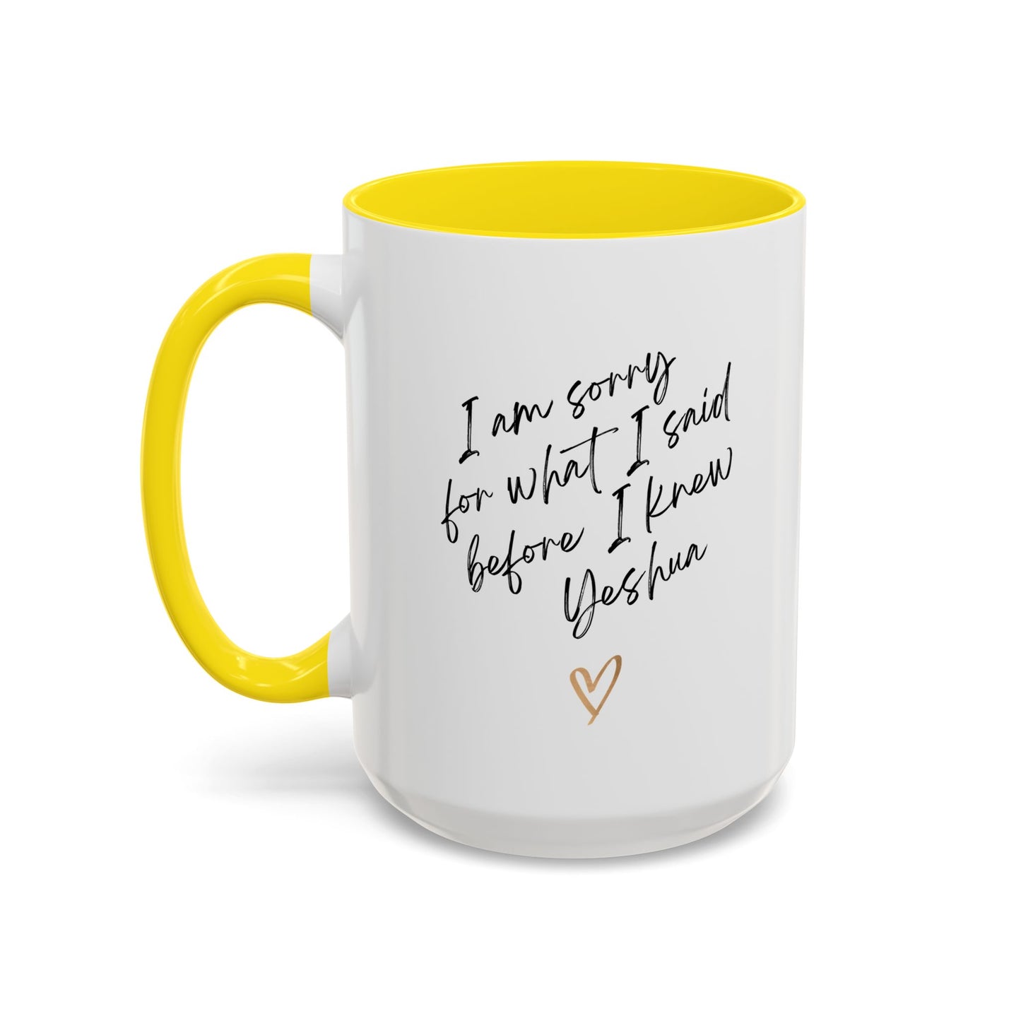 I'm Sorry (Yeshua) Accent Coffee Mug (11, 15oz)