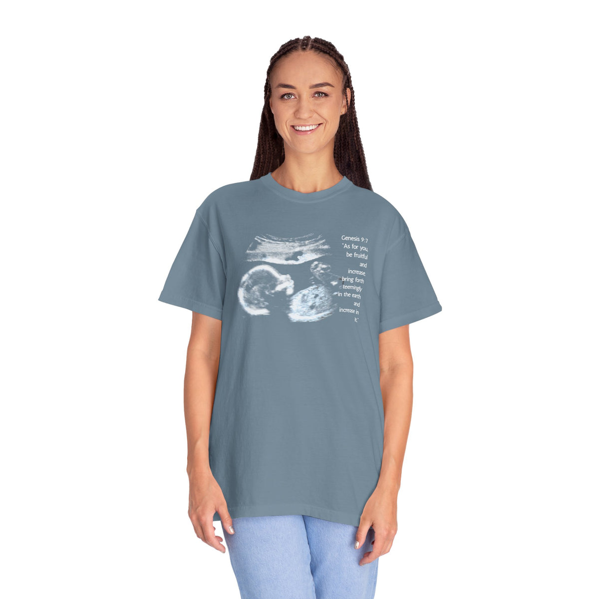 Pregnancy Support Tee - Ultrasound Bible Verse