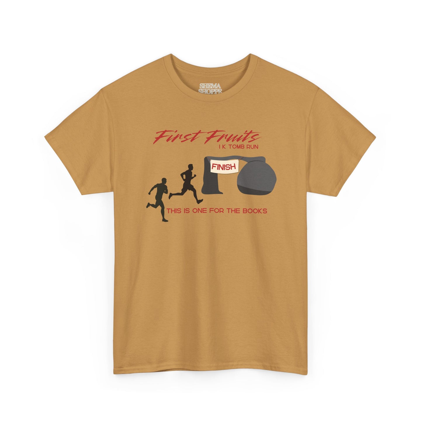 First Fruits 1k Tomb Run Unisex Tee - Funny Biblical Design