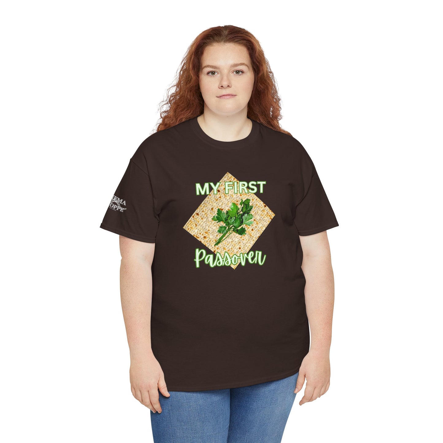 Adults My First Passover T‑Shirt — Seder Matzo & Parsley Pesach Tee