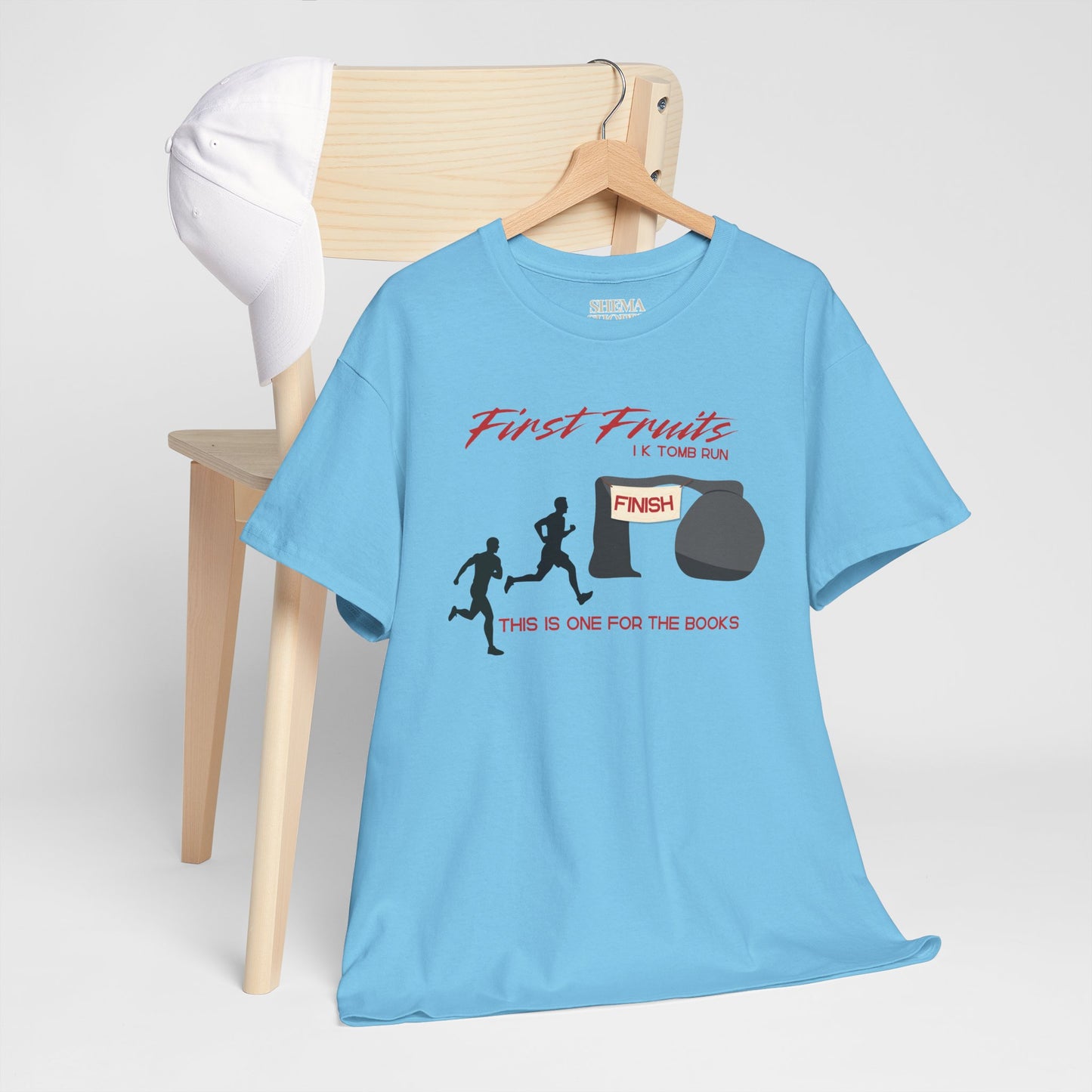First Fruits 1k Tomb Run Unisex Tee - Funny Biblical Design