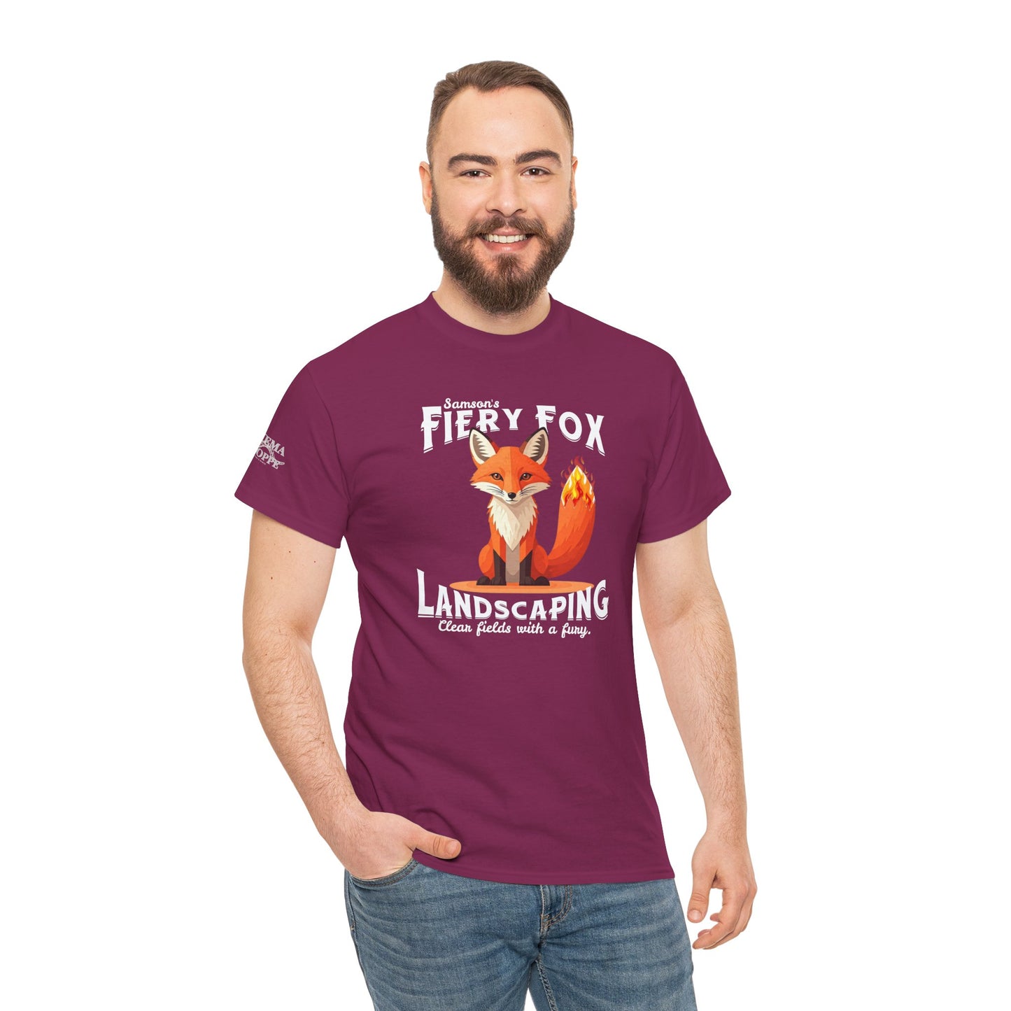 Fiery Fox Landscaping Unisex Heavy Cotton Tee - dark shades