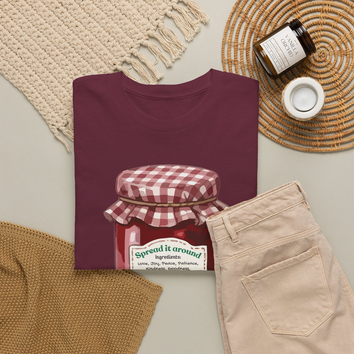 Fruit Of The Spirit Graphic Tee — Vintage Preserves "Spread it Around" T‑Shirt Galations