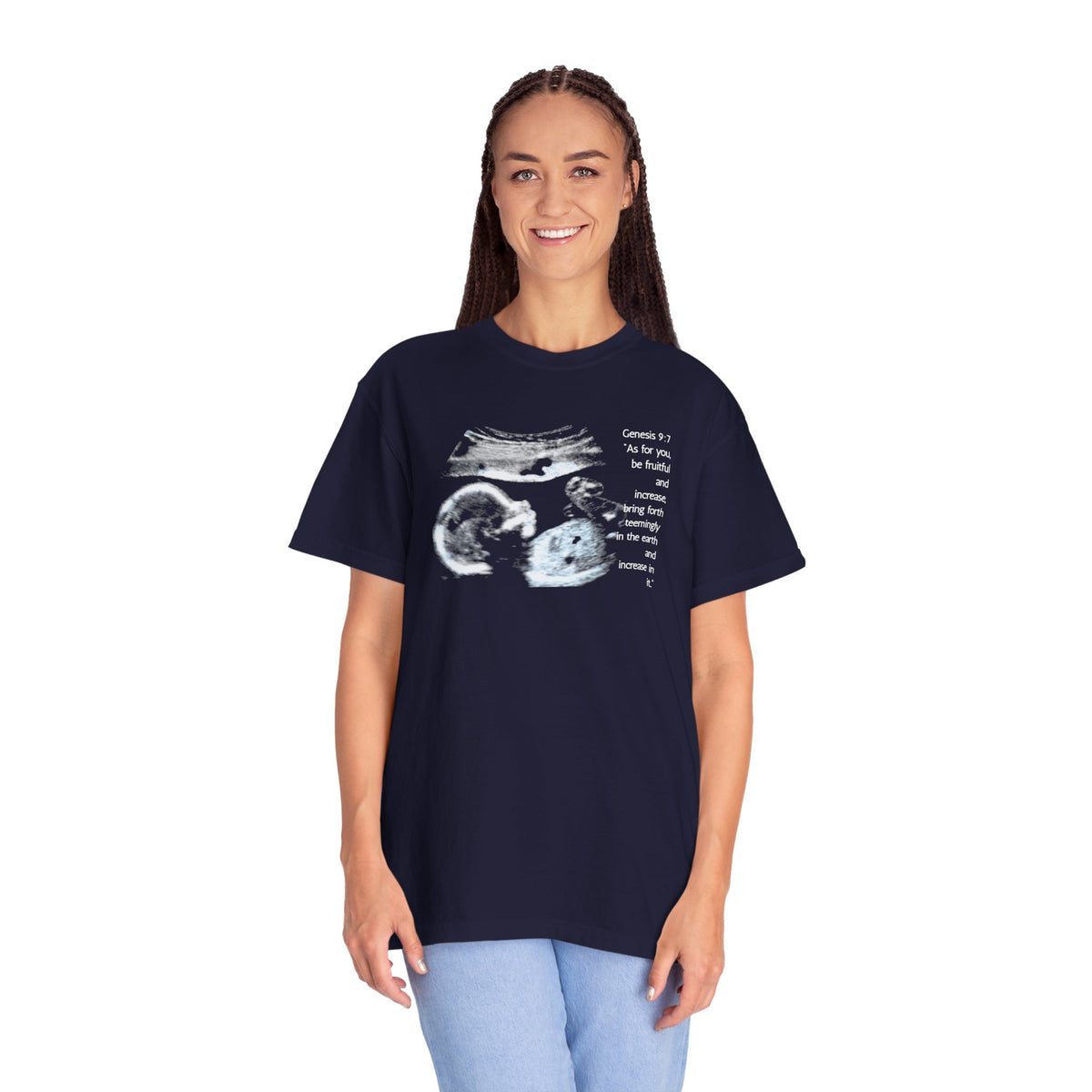 Pregnancy Support Tee - Ultrasound Bible Verse