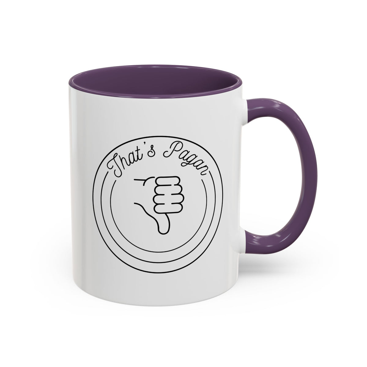 That's Pagan Thumbs Down Accent Coffee Mug