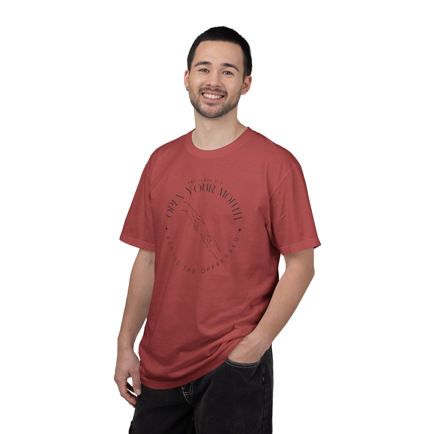 Proverbs 31:9 Unisex T-shirt - Speak Up Against Human Trafficking - 100% Cotton