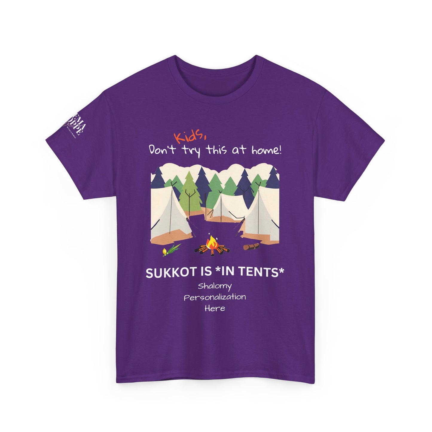 Personalized Kids, Don't Try This At Home Sukkot Shirt, dark colors