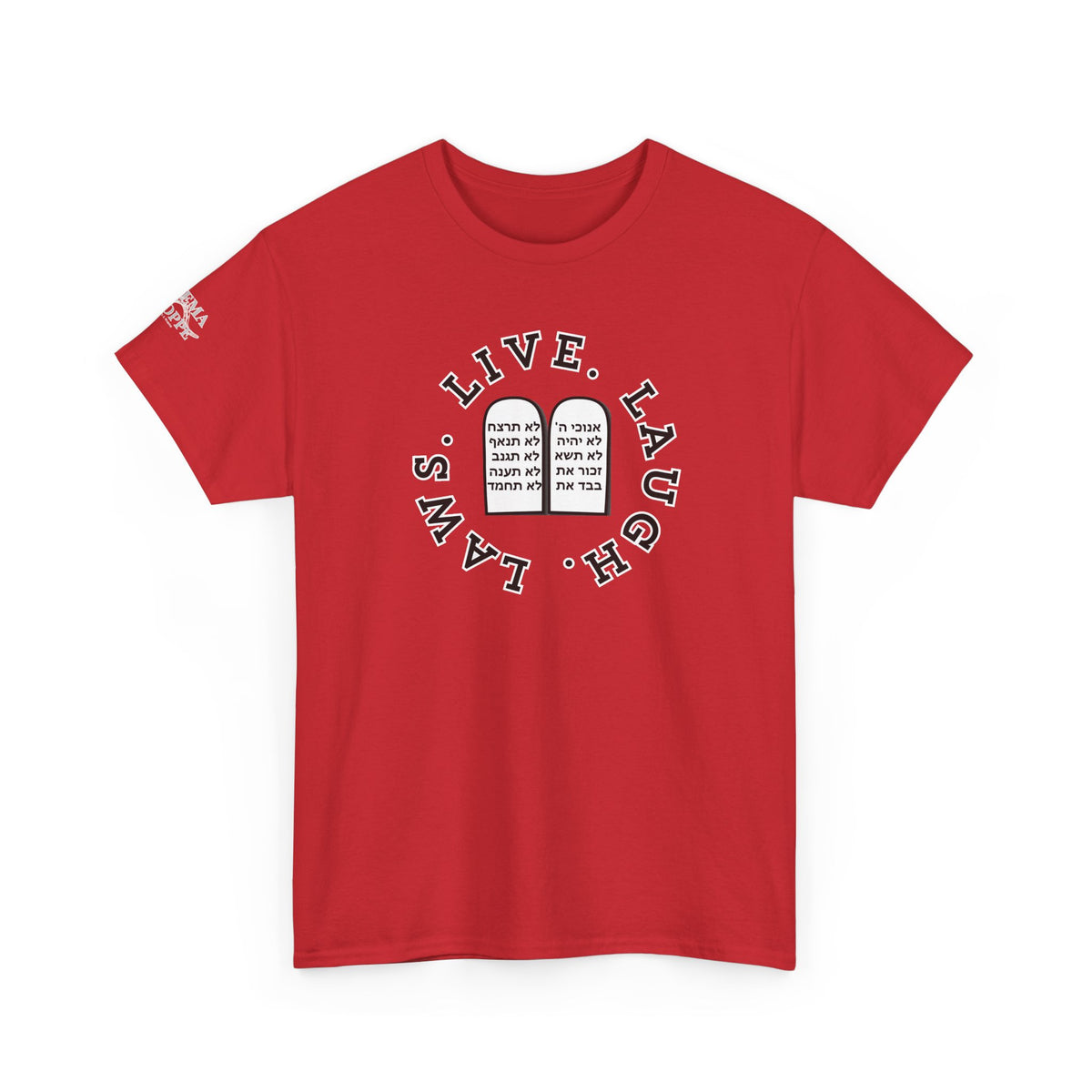 Live Laugh Laws T‑Shirt — Legal Humor Tee with Open Book Graphic