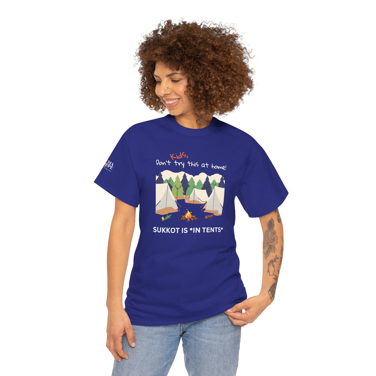 Kids, Don't Try This At Home Sukkot Shirt (dark colors)