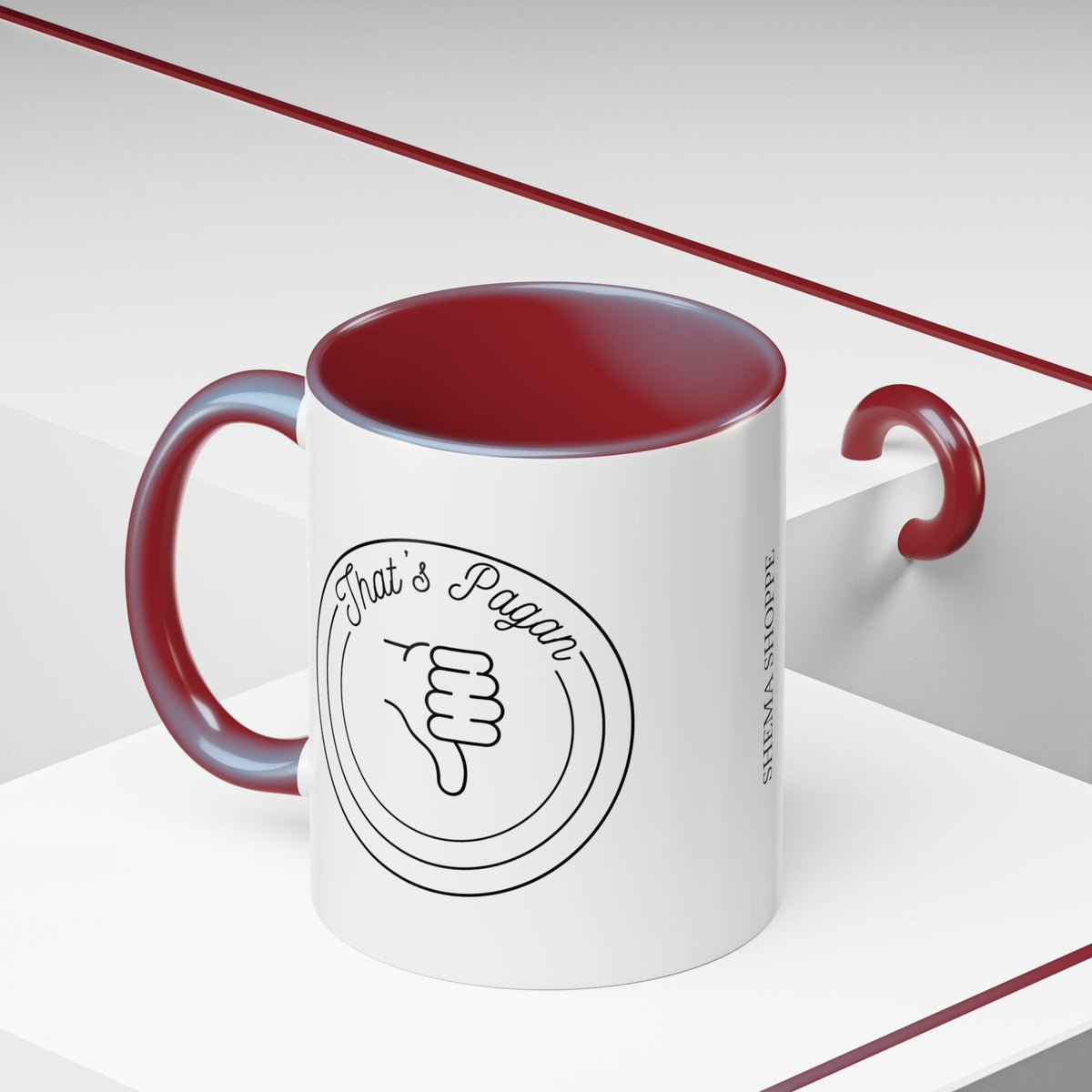 That's Pagan Thumbs Down Accent Coffee Mug