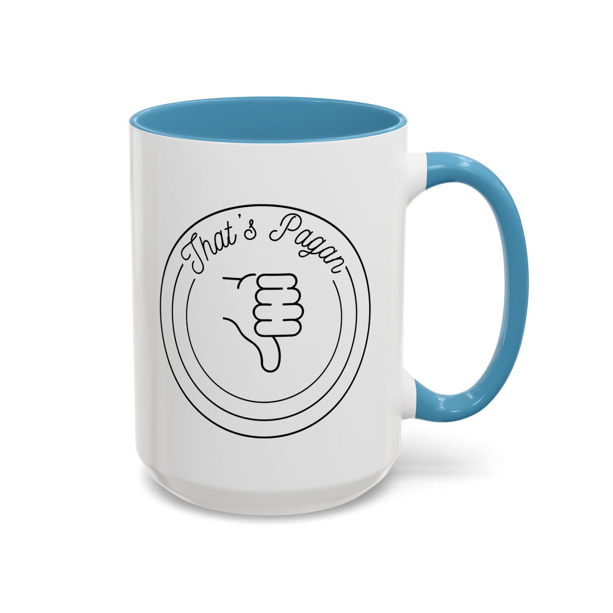 That's Pagan Thumbs Down Accent Coffee Mug
