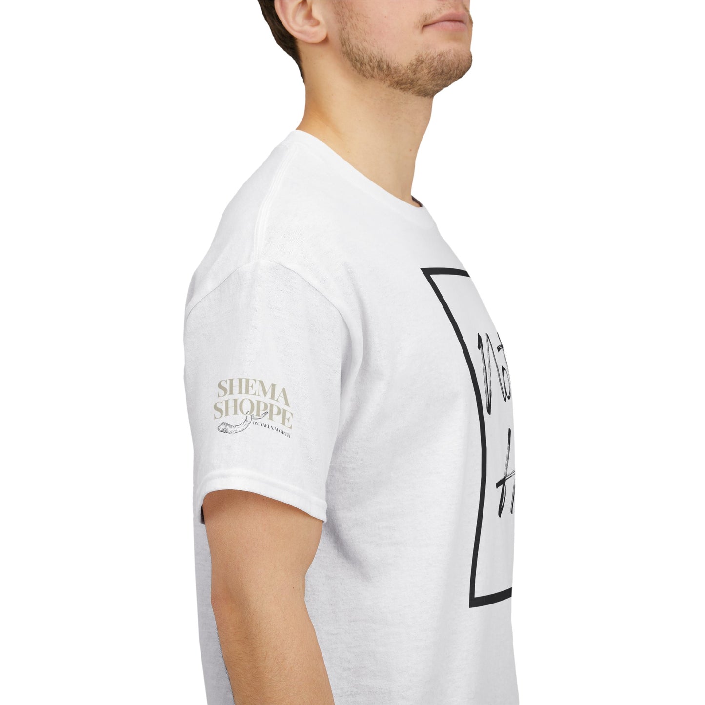 "Not Today Ha-satan" Cotton Tee Minimal Script Graphic Tee