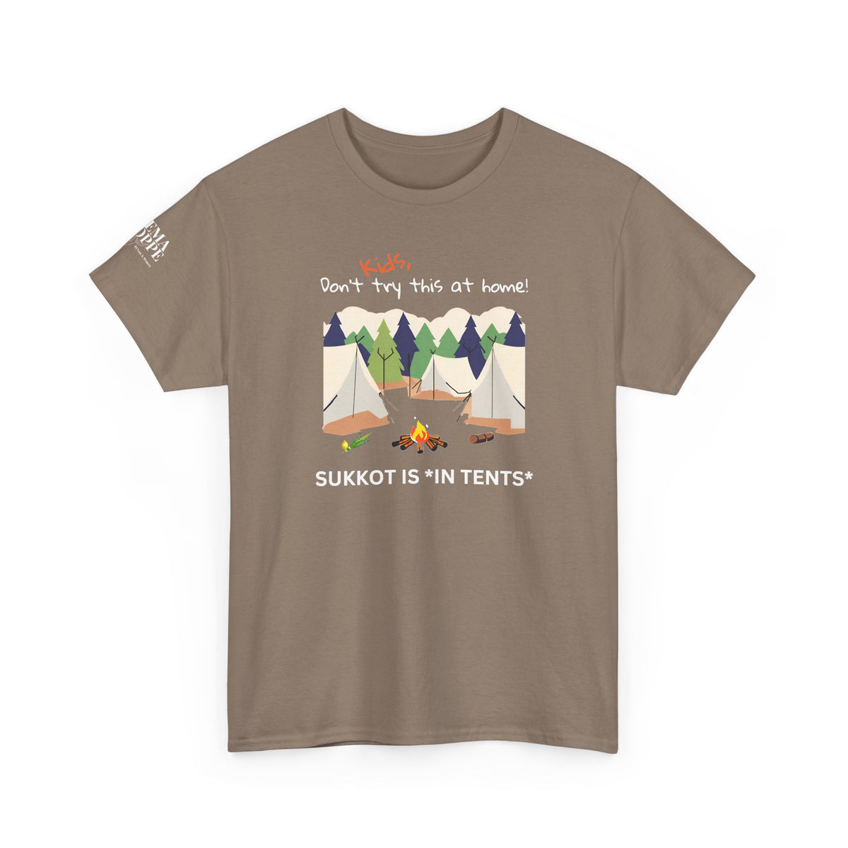Kids, Don't Try This At Home Sukkot Shirt (dark colors)