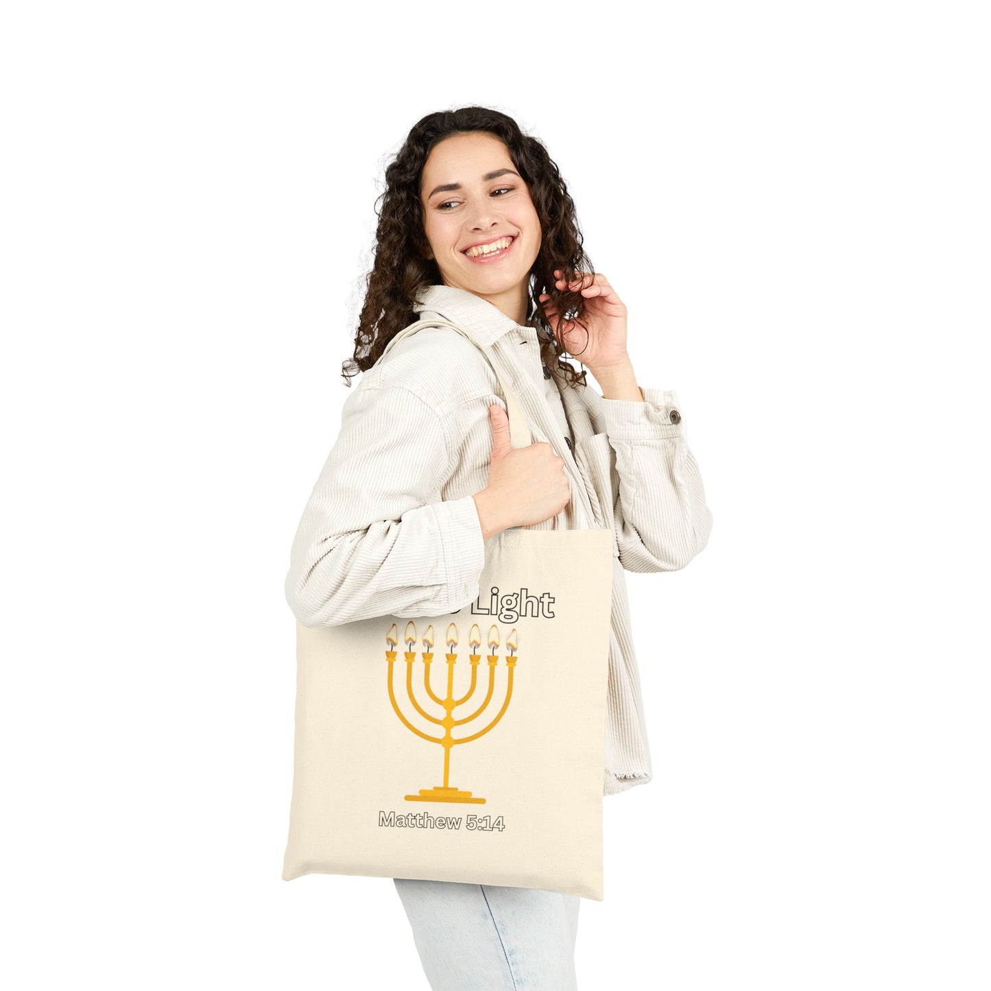 Be the Light- Cotton Canvas Tote Bag
