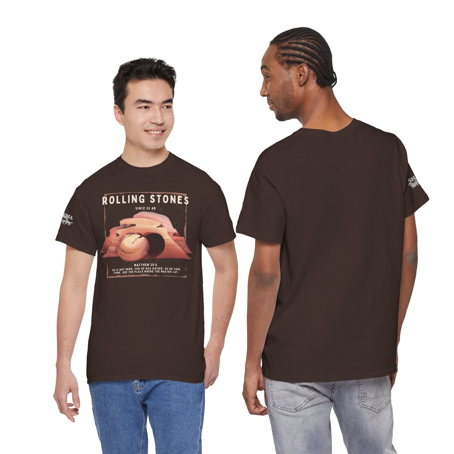 Rolling Stones Since 33 AD Biblical Graphic Tee — "Hebrew Hahas" Vintage Faith Shirt