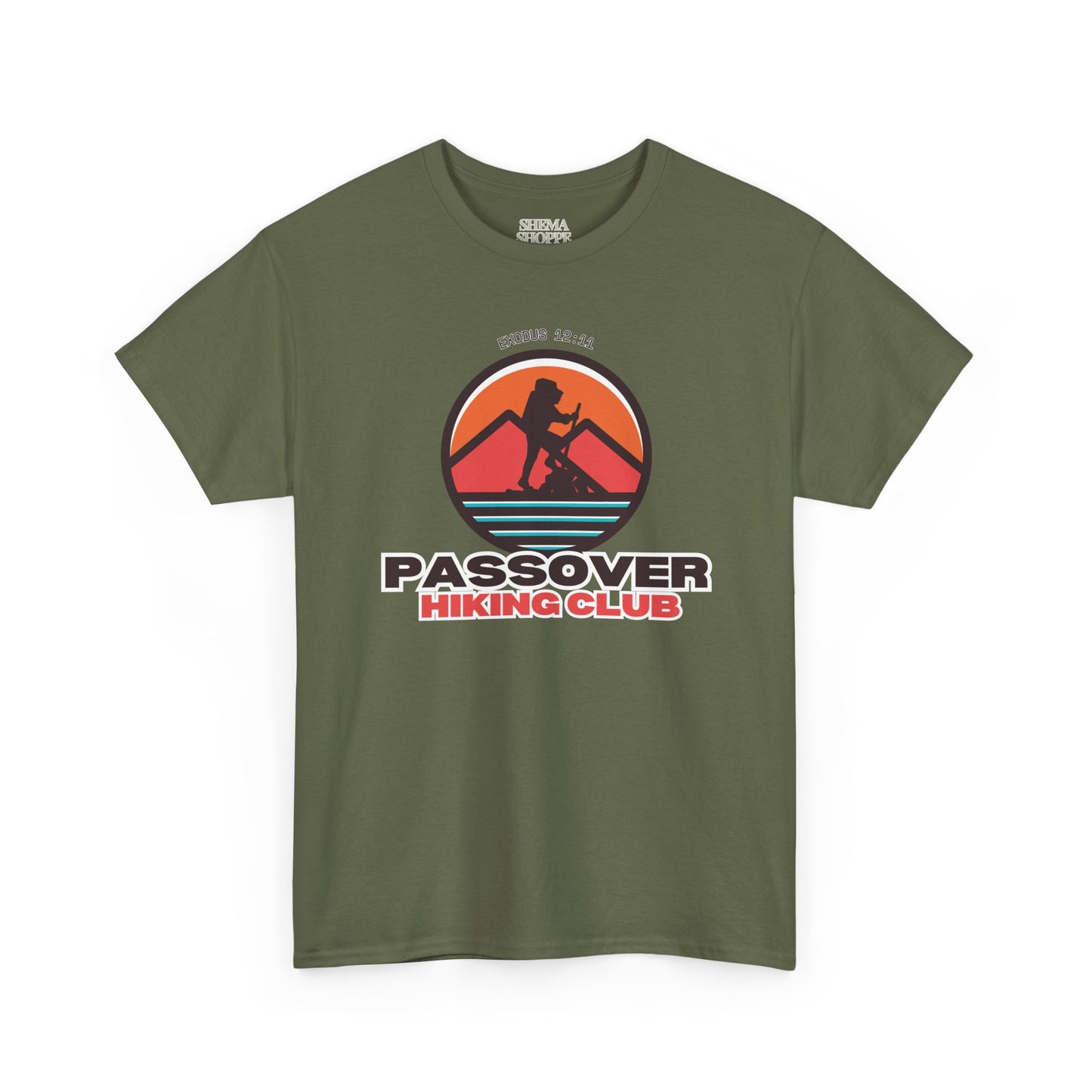 Passover Hiking Club Unisex Tee - Exodus 12:11 T-Shirt Cotton
