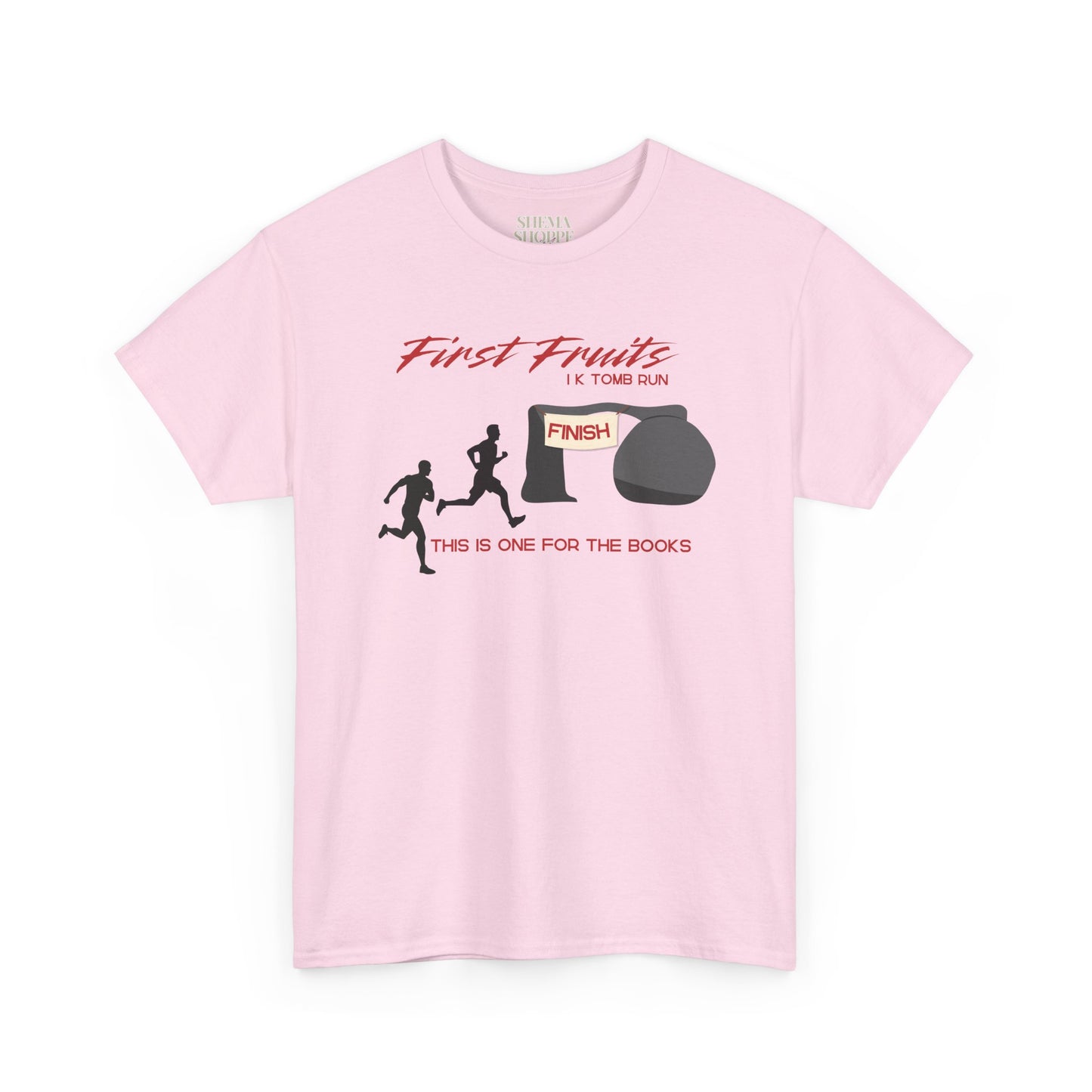 First Fruits 1k Tomb Run Unisex Tee - Funny Biblical Design