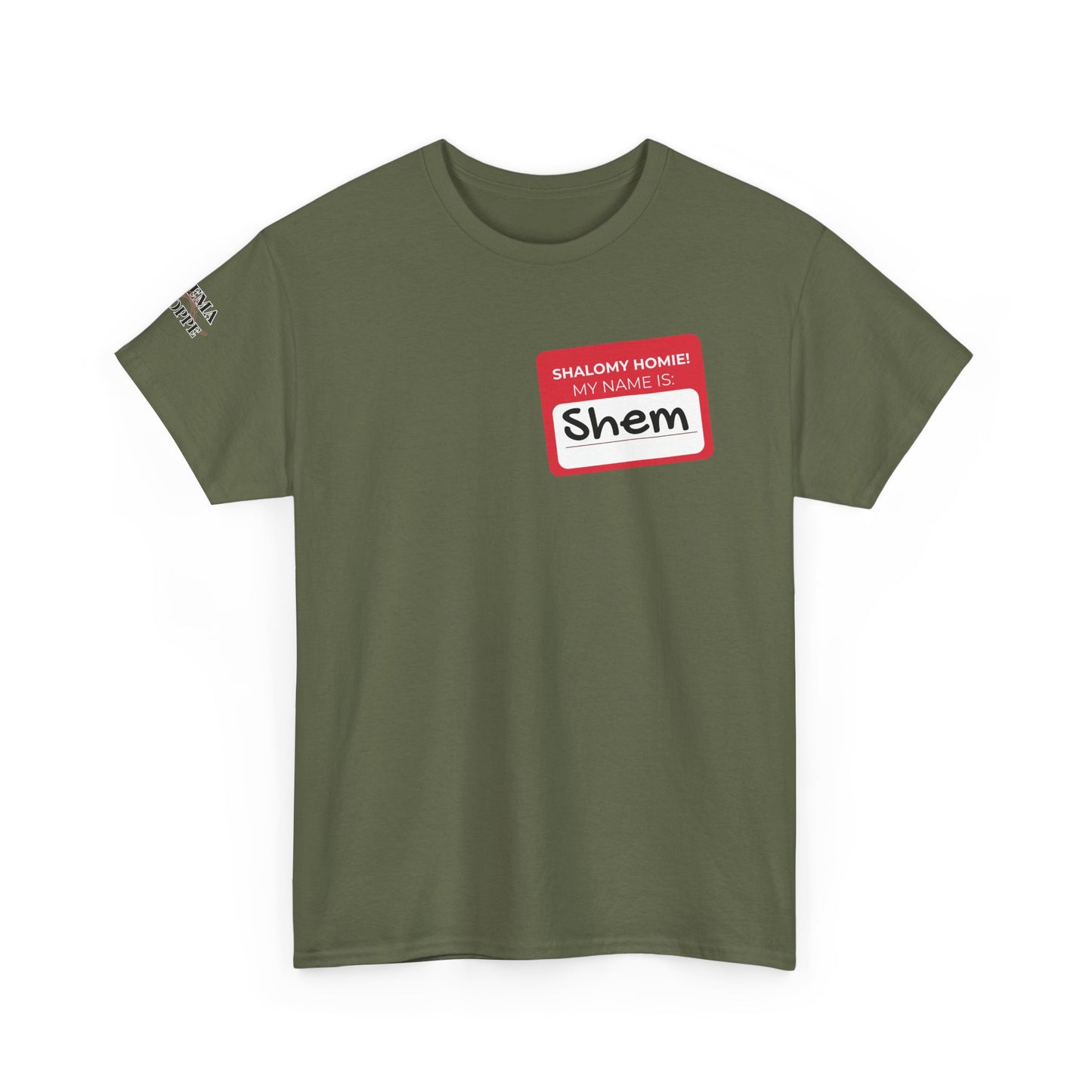 Personalizable Shalomy Homies! Name Tag Unisex Heavy Cotton Tee