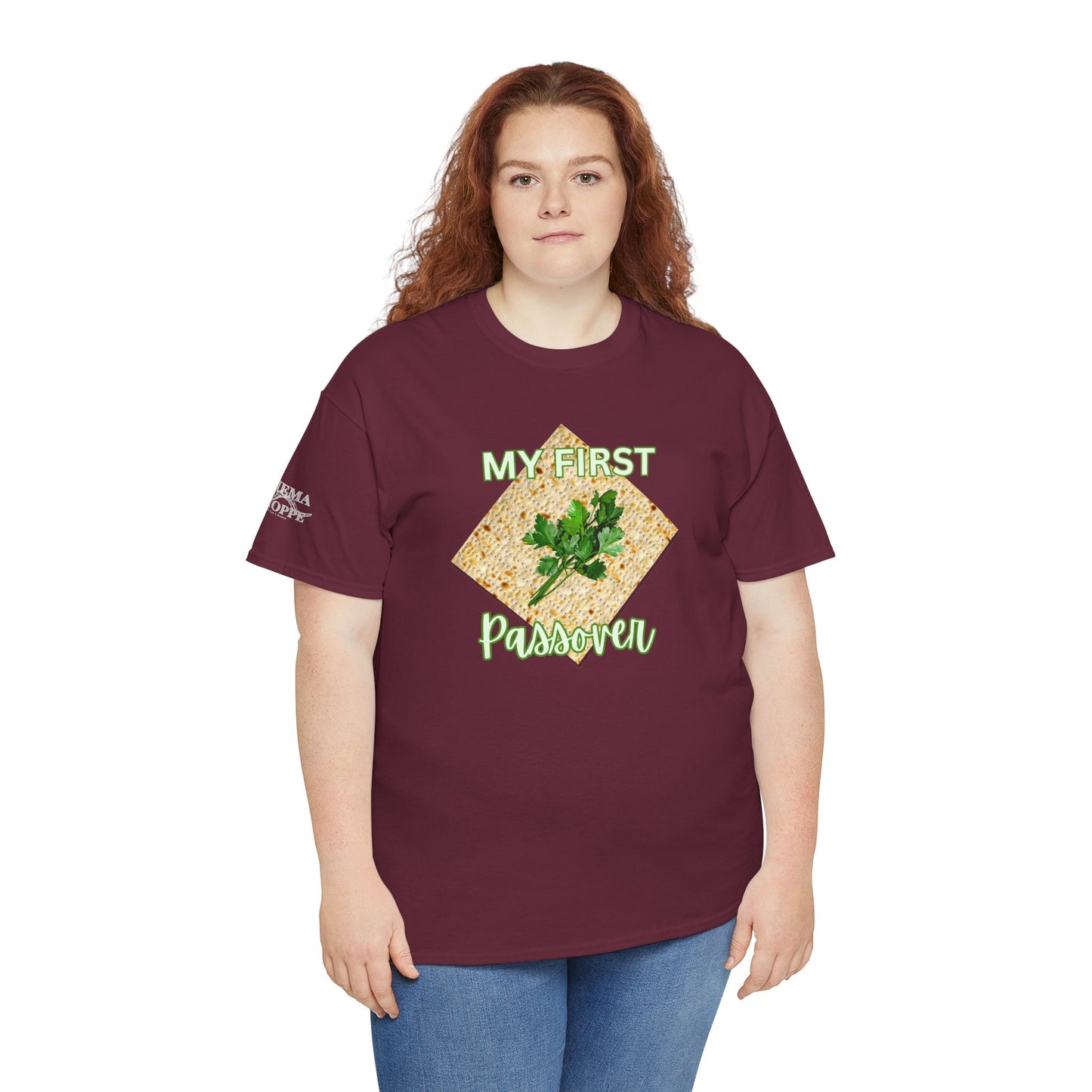 Adults My First Passover T‑Shirt — Seder Matzo & Parsley Pesach Tee