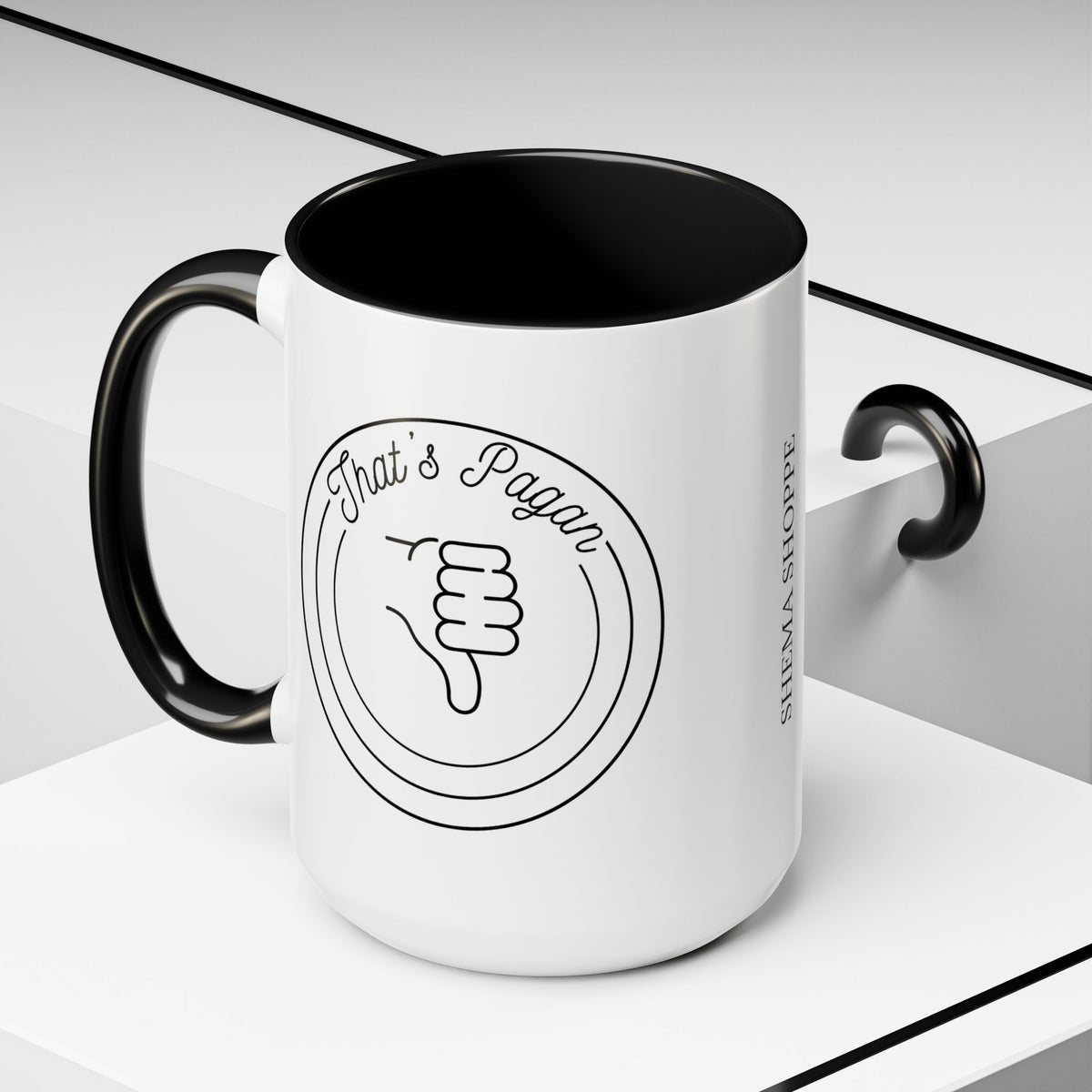 That's Pagan Thumbs Down Accent Coffee Mug